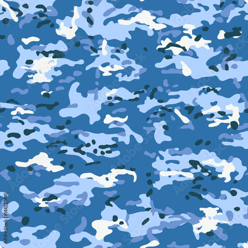 Modern Winter Multicam Camouflage seamless patterns. Military background and texture. Vector Illustration.