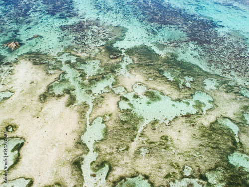 Küstenabschnitt Seychellen - Drohnenaufnahme
