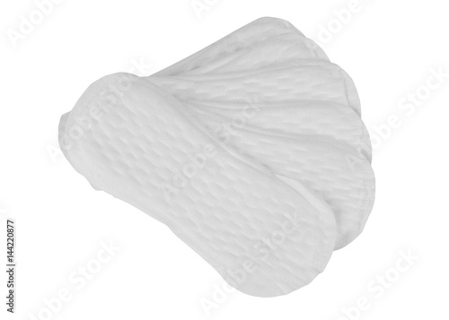 close up of woman hygiene protection on white background with clipping path
