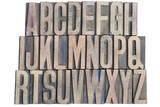 wooden letterpress alphabet