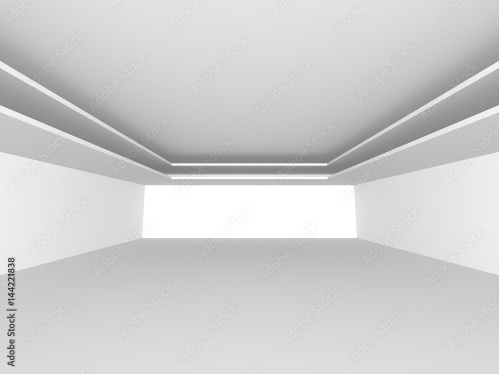 Futuristic White Architecture Design Background Futuristic White Architecture Design Background