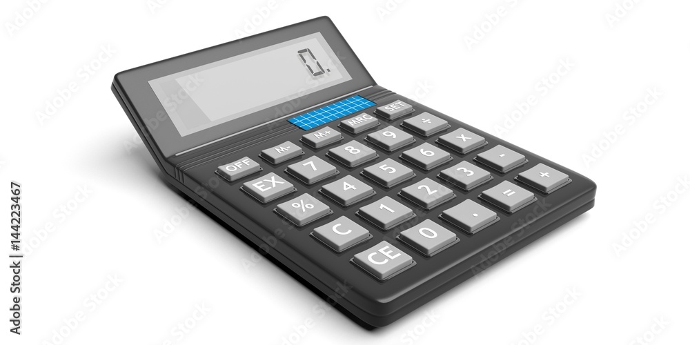 Calculator on white background. 3d illustration Calculator on white background. 3d illustration
