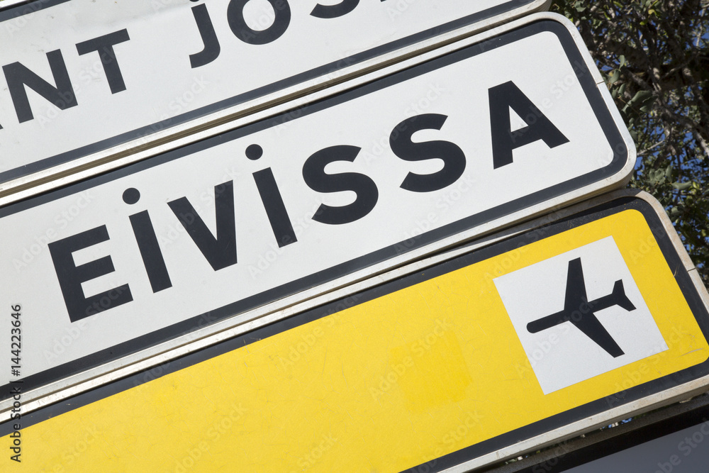 Road Traffic Direction Sign, Ibiza Road Traffic Direction Sign, Ibiza