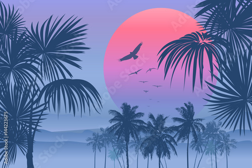 vectot Tropical sunrise