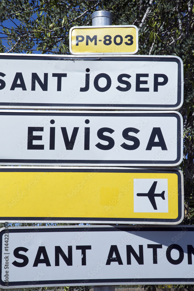 Road Traffic Direction Sign, Ibiza