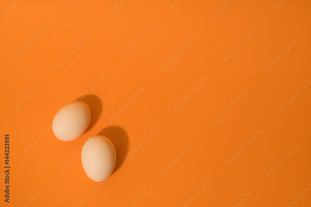 Egg on an Orange Background 