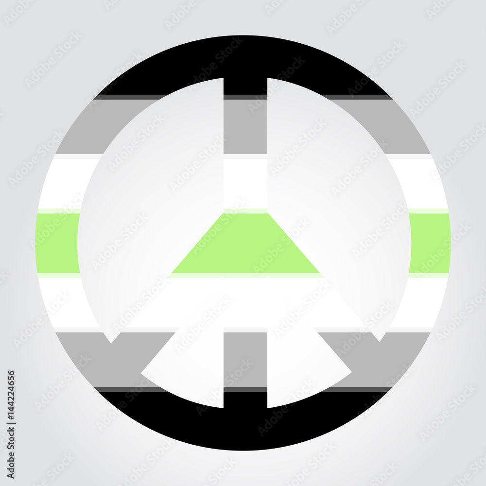 Agender Pride Flag In A Form Of Peace Symbol Stock Vector Adobe Stock Agender Pride Flag In A Form Of Peace Symbol Stock Vector Adobe Stock