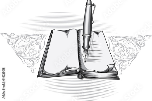 Ink pen & book