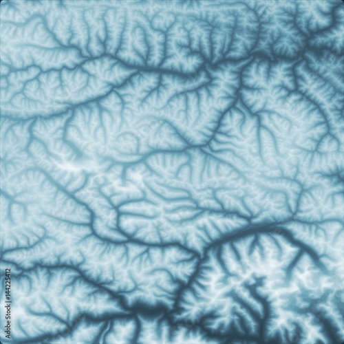 Vector abstract earth relief map. Generated conceptual elevation map. Isolines of landscape surface elevation. Geographic map conceptual design. Elegant background for presentations.