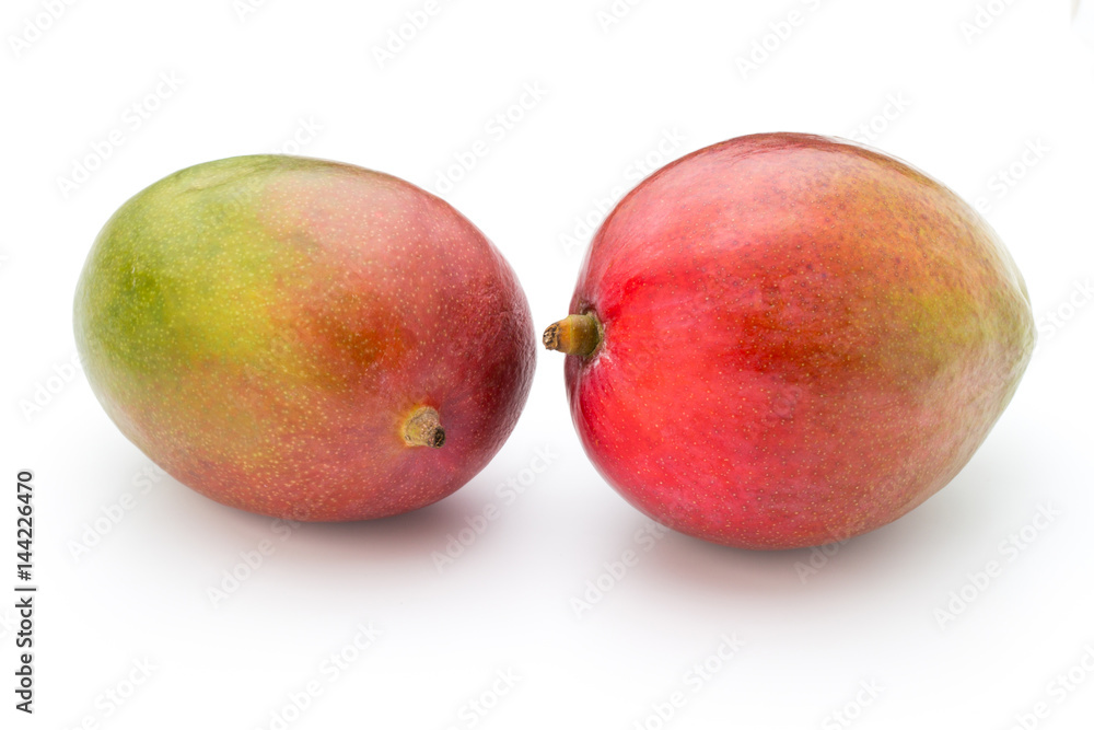 Mango fruit isolated on white background .