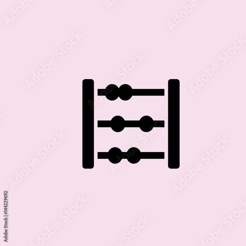 abacus icon. flat design