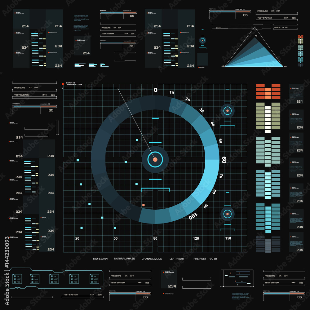 Futuristic virtual graphic touch user interface Futuristic virtual graphic touch user interface