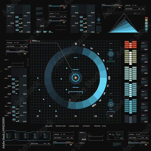 Futuristic virtual graphic touch user interface