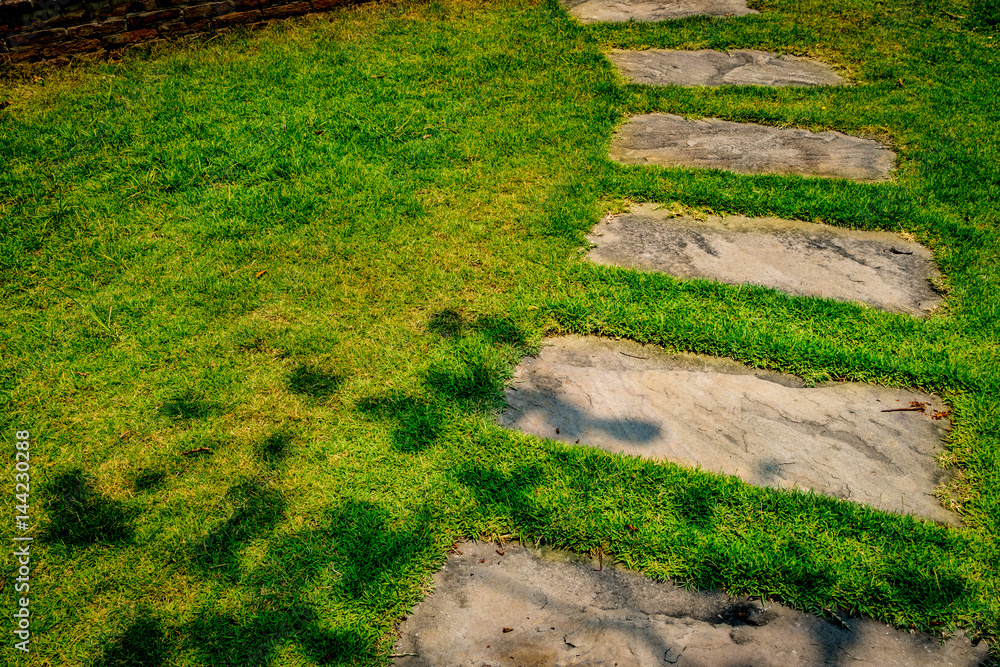 Stone Pathway in the park Stone Pathway in the park