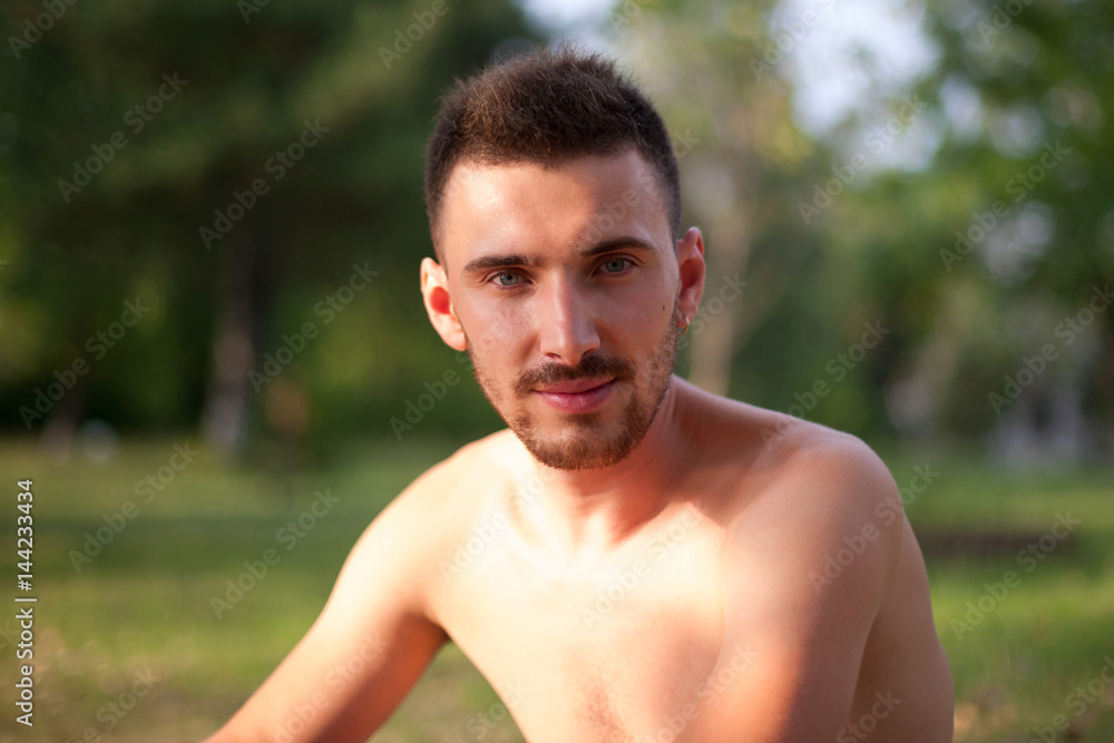 Obraz premium Portrait of a nude male.