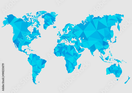 maps of the Earth. world map low poly. Vector illustration