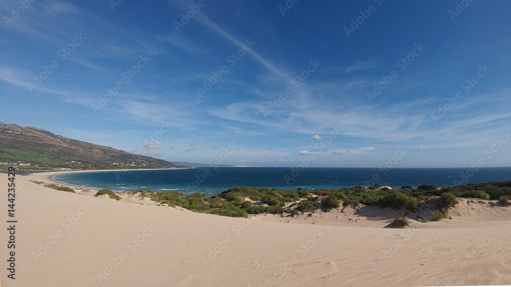 Beautiful secluded beach view in Punta Paloma,  Cadiz, Spain
