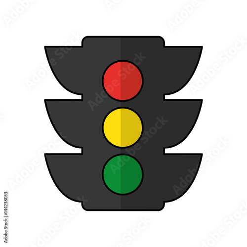 light traffic isolated icon vector illustration design