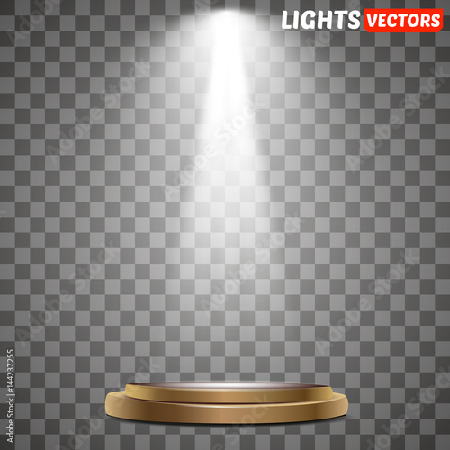 Vector spotlight. Light effect.