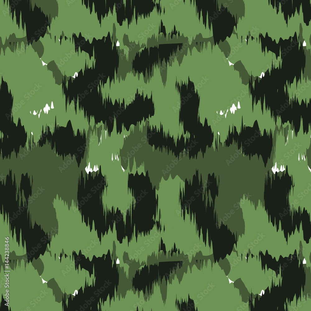 Abstract camouflage pattern on an isolated  background