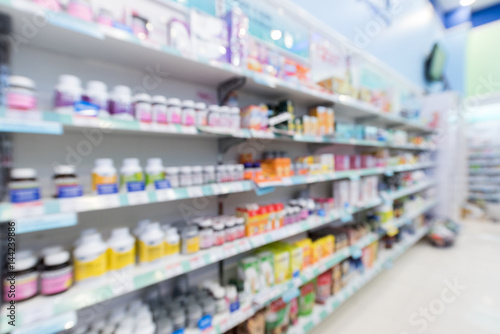 Wallpaper Mural blur background of of drug and vitamin store. Torontodigital.ca