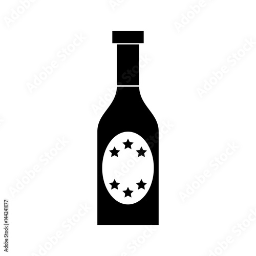 champagne bottle drink icon vector illustration design