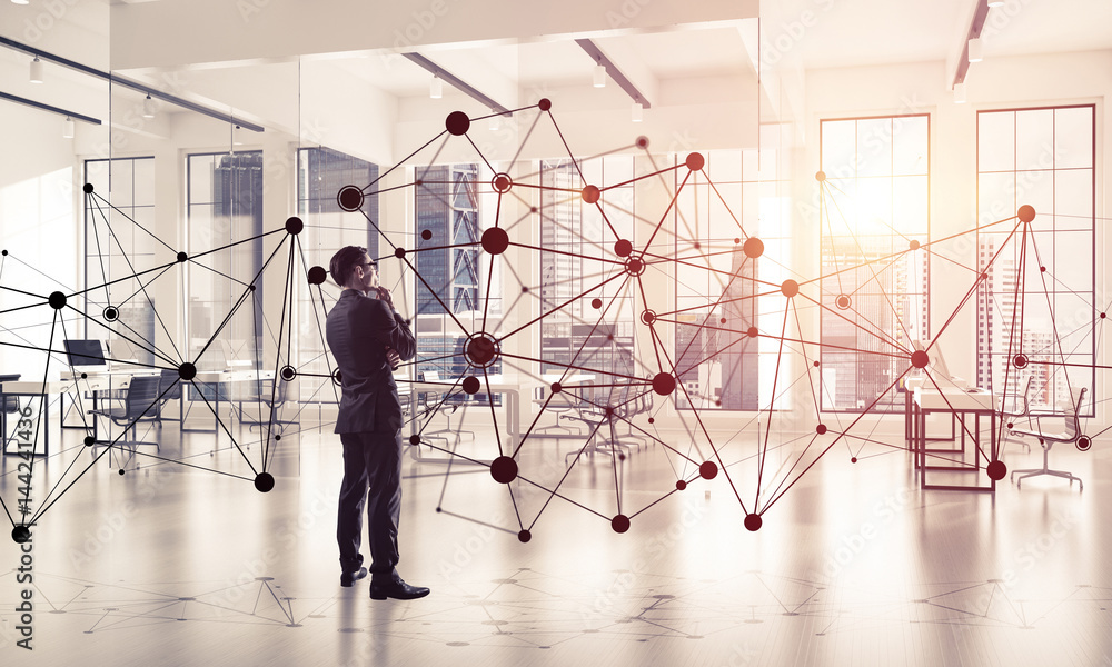 Networking and social communication concept as effective point f Networking and social communication concept as effective point f
