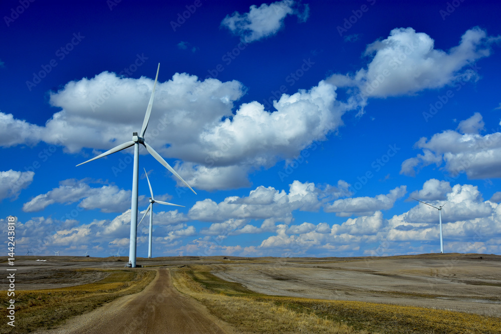 Wind turbines in North dakota.