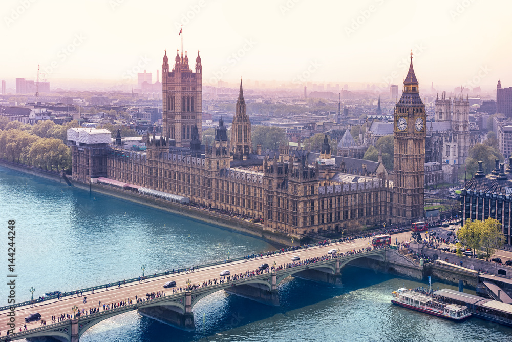 Naklejka premium Skyline z London Eye