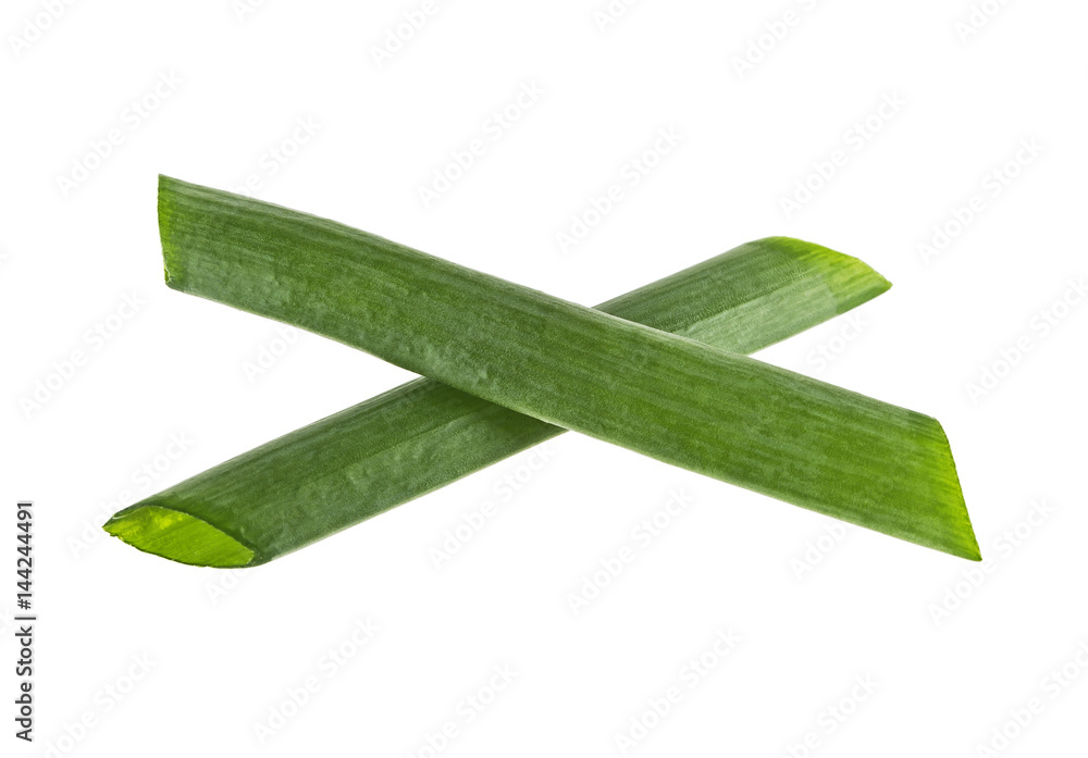 Green onion herb chopped isolated on white background Green onion herb chopped isolated on white background