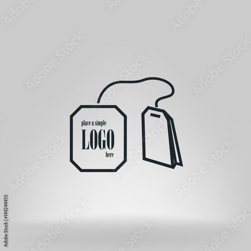 Teabag / tea bag line art icon for apps and websites