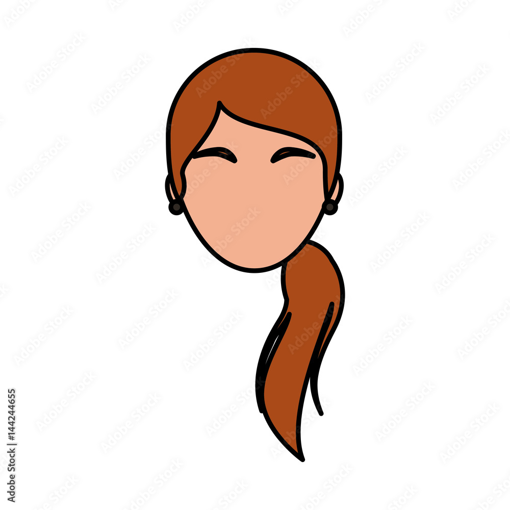 head woman character icon vector illustration design head woman character icon vector illustration design
