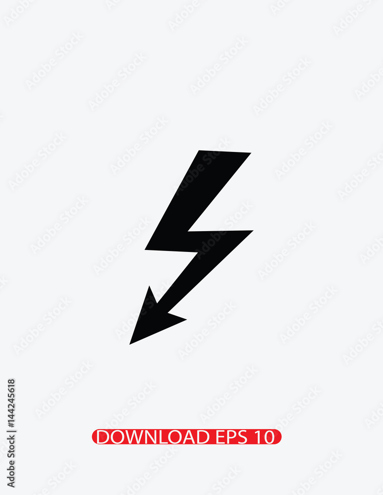 Lightning icon, Vector Lightning icon, Vector