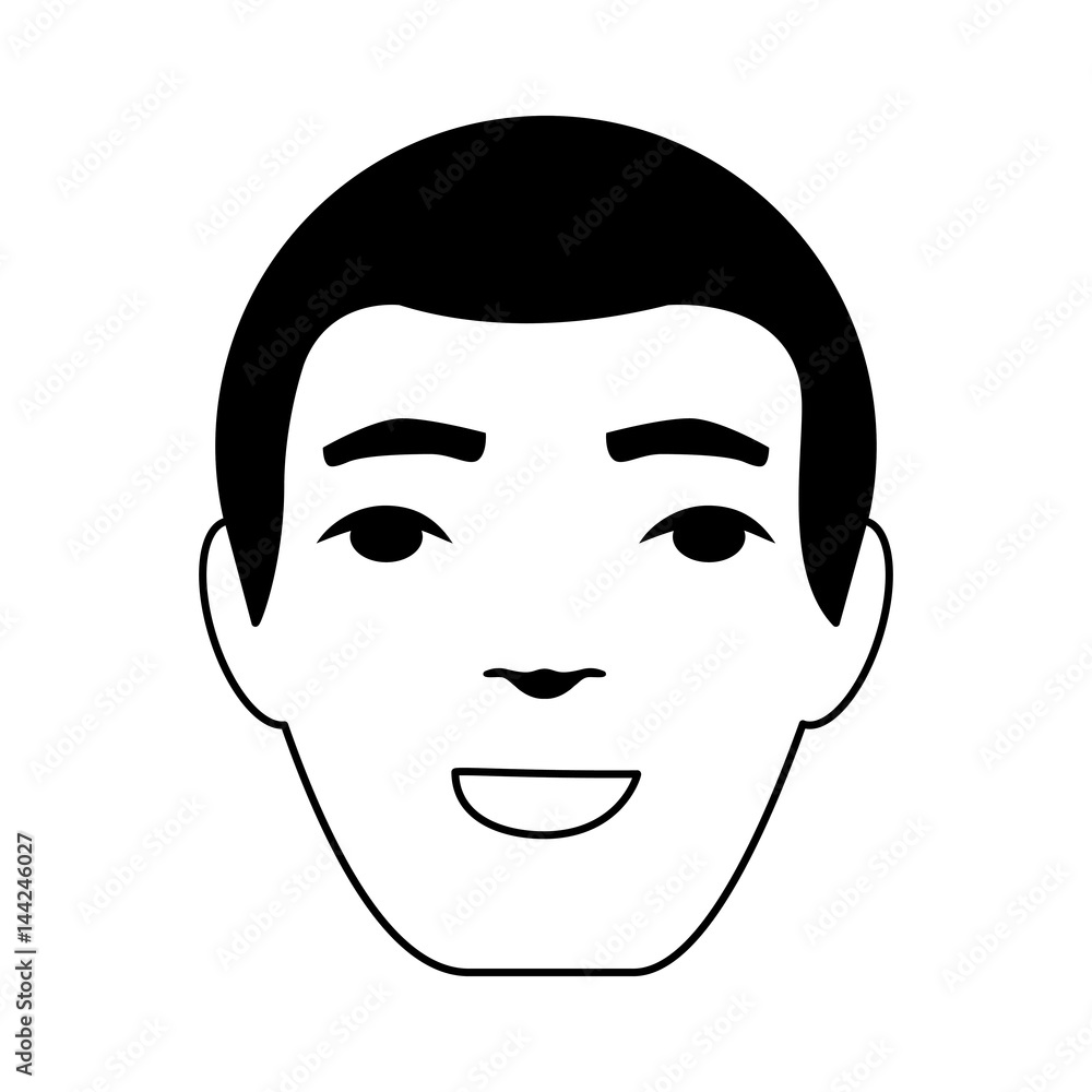 head man avatar icon vector illustration design