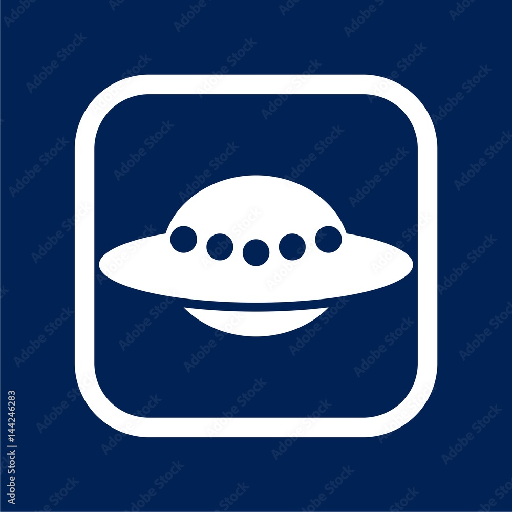 UFO Flying Saucer Icon - Illustration UFO Flying Saucer Icon - Illustration