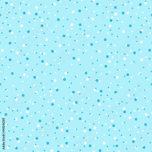 Seamless polka dot pattern_Light blue #Vector Graphics