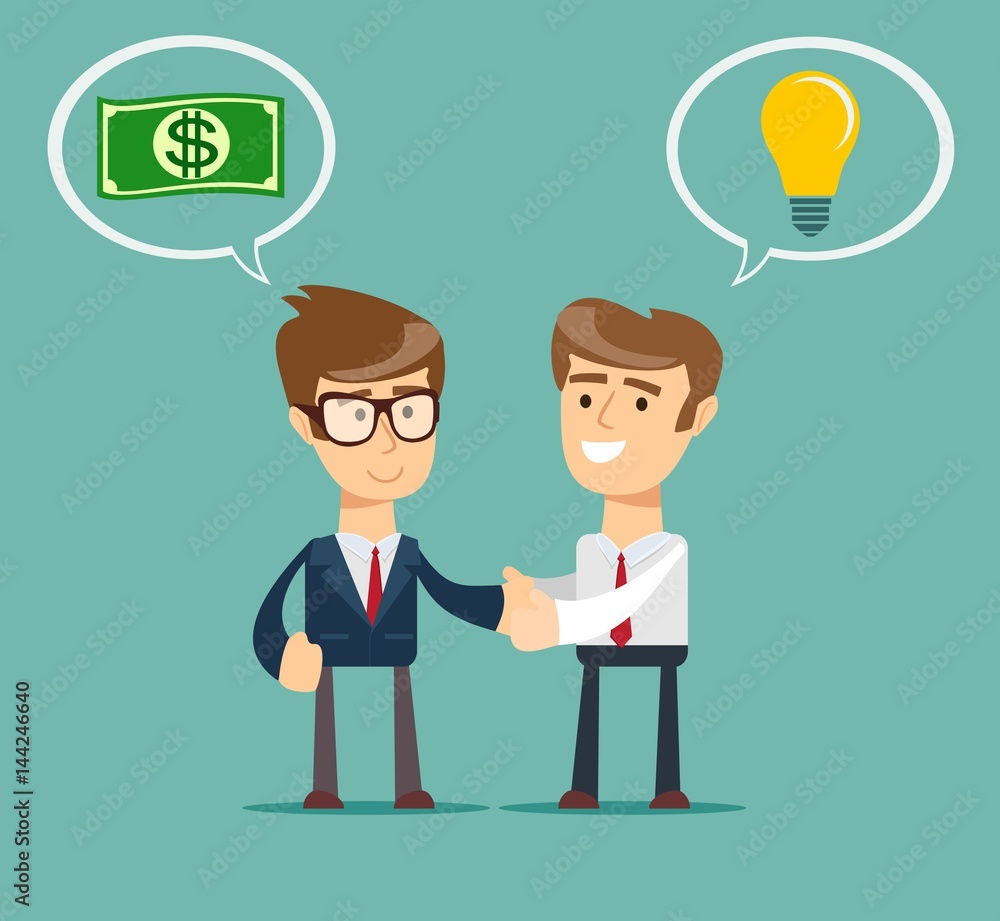Two businessmen shaking hands to seal an agreement Two businessmen shaking hands to seal an agreement