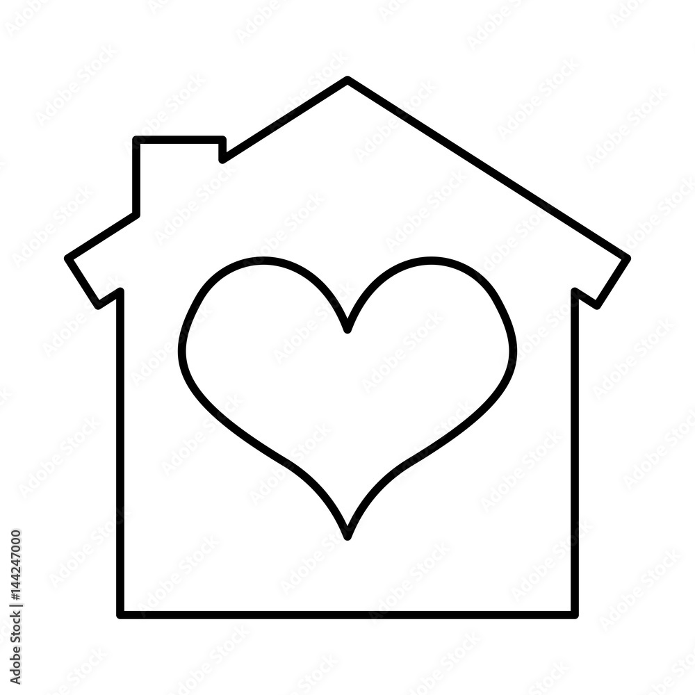 house with heart icon vector illustration design house with heart icon vector illustration design