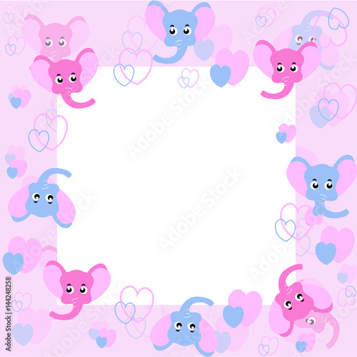 baby seamless pattern frame