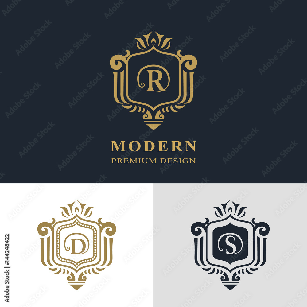 Monogram design elements, graceful template. Calligraphic elegant line ...