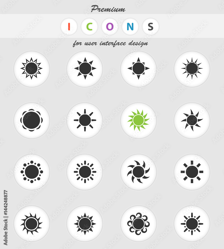 sun icon set sun icon set