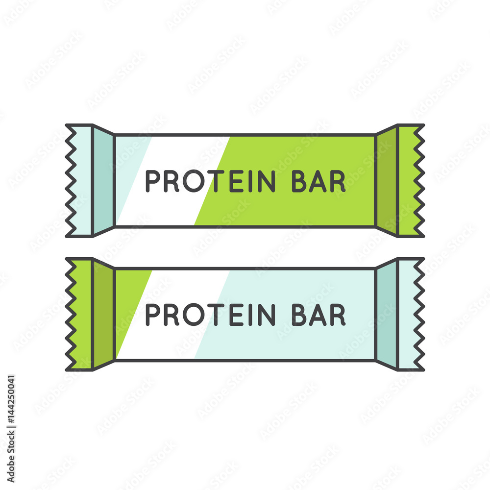 Vector Icon Style Illustration Logo of Protein Bar, Sport and Nutrition,  Isolated Element Stock Vector | Adobe Stock