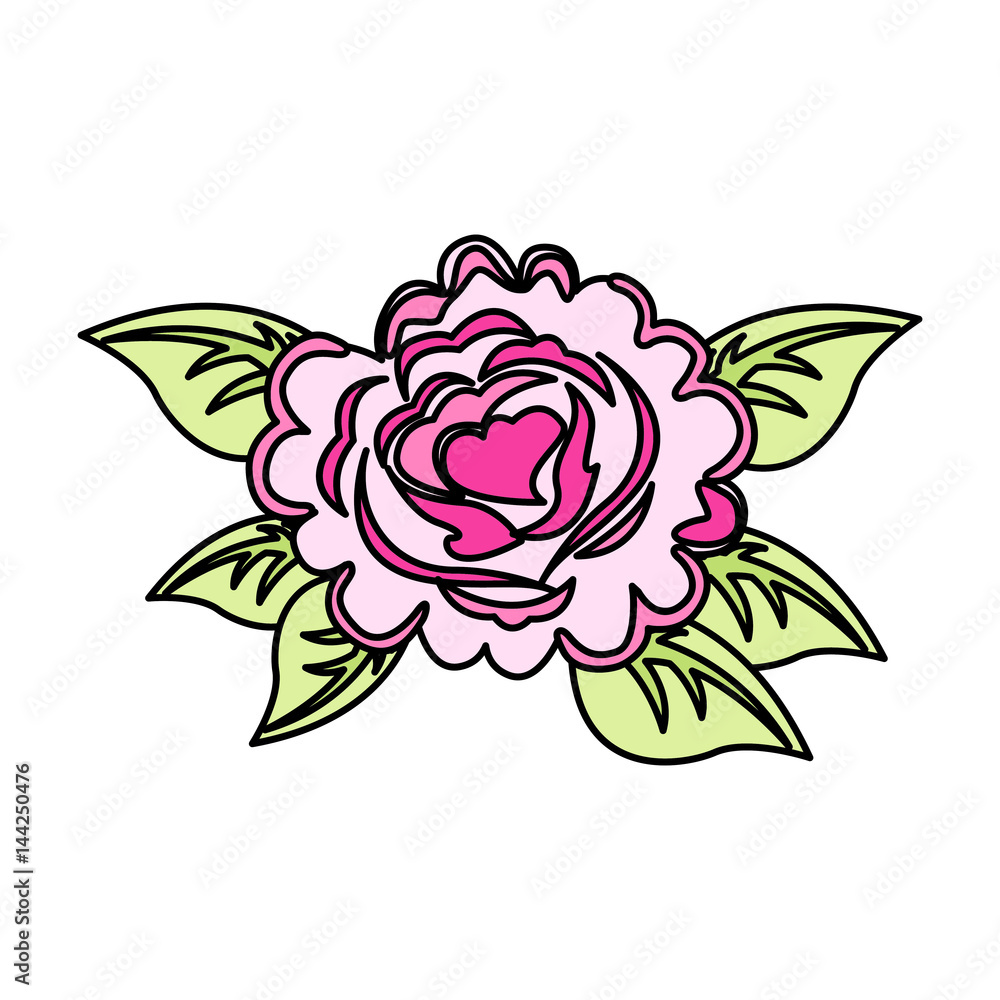 cute flower decorative icon vector illustration design