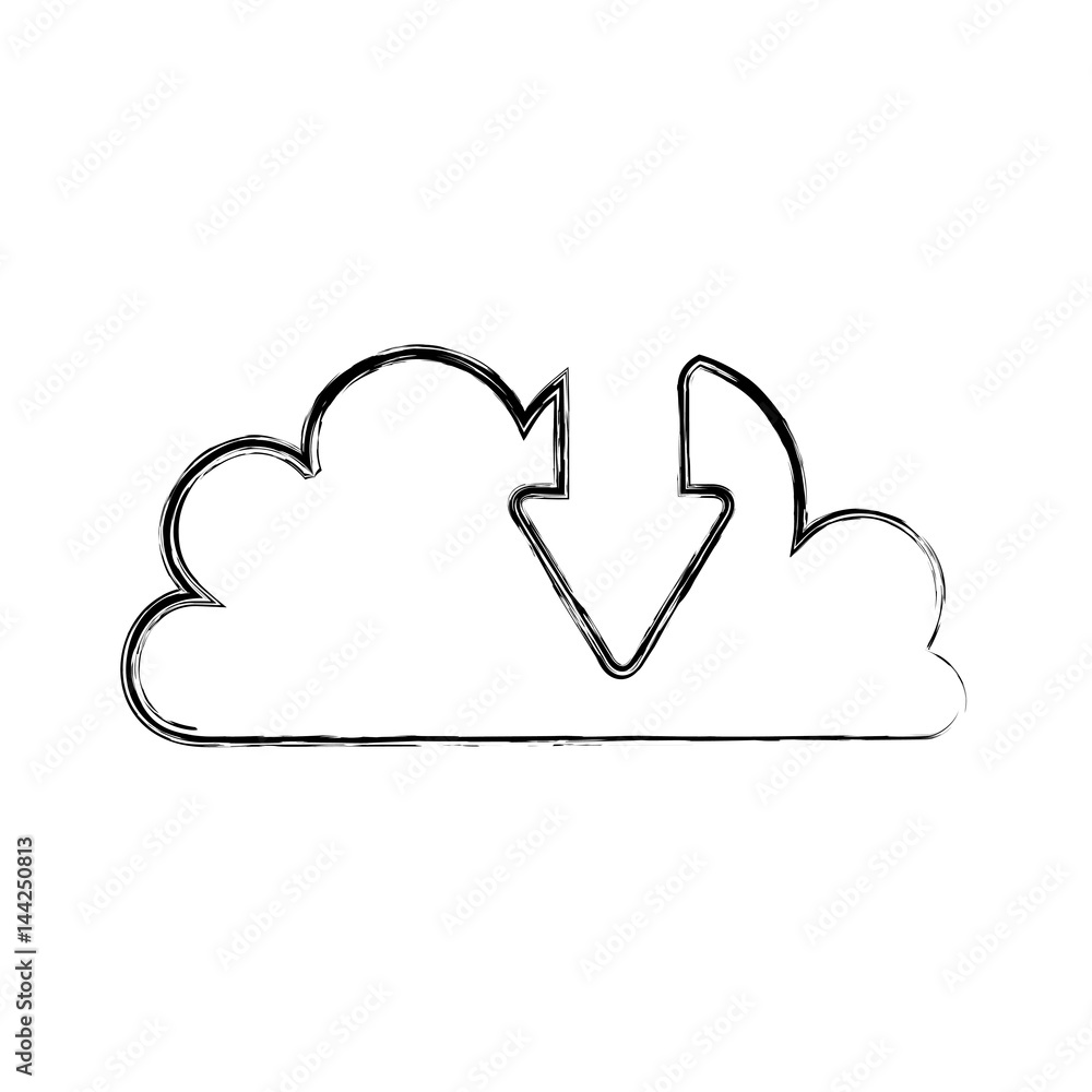 Cloud computing technology icon vector illustration graphic design Cloud computing technology icon vector illustration graphic design
