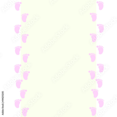 baby girl foot print  frame design