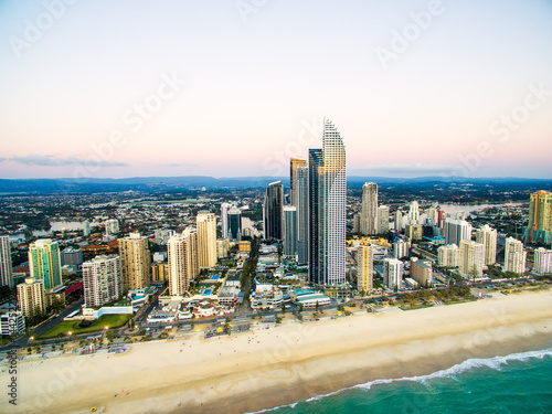 Surfers Paradise on the Gold Coast from an aerial perspective.   © Darren