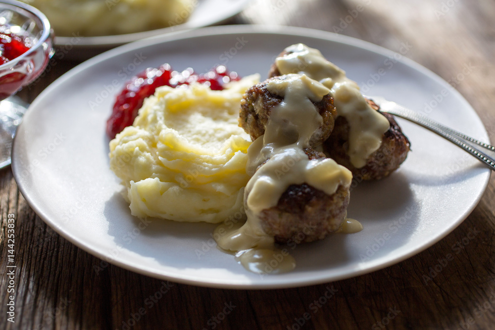 Swedish Meatballs with ligonberry jam. Swedish Meatballs with ligonberry jam.