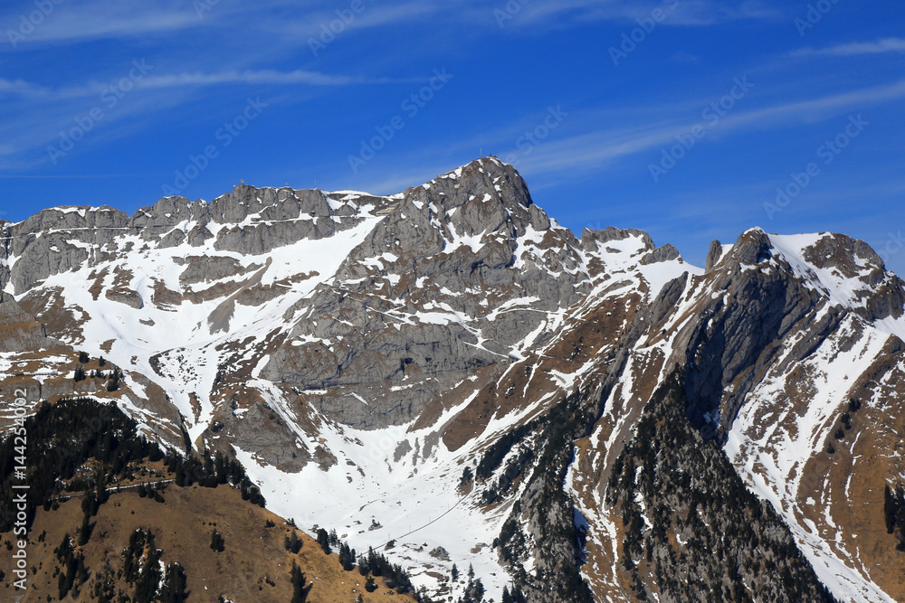 Pilatus Berg Gipfel Schweiz Schweizer Alpen Berge Luftbild