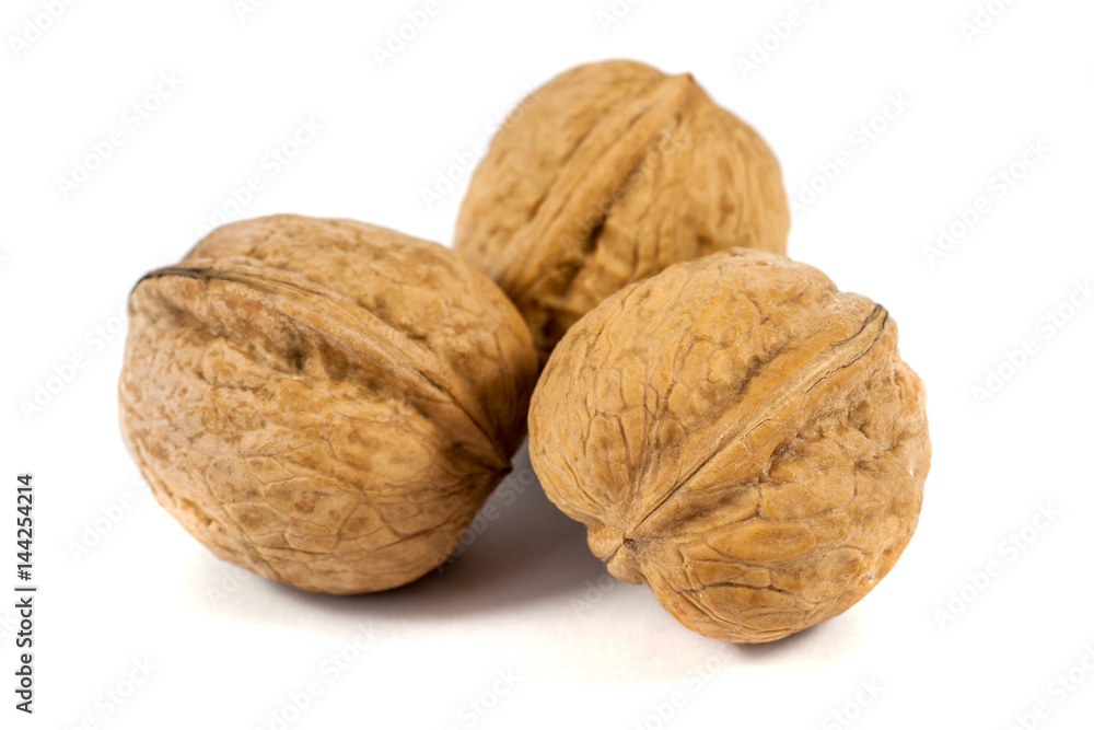 walnuts in shell isolated on white background walnuts in shell isolated on white background