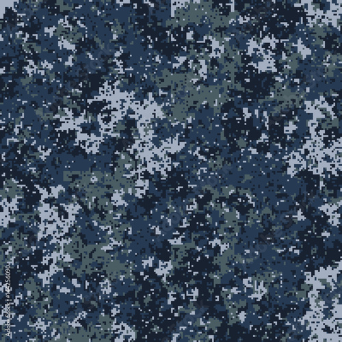 Seamless pattern. Abstract military or police camouflage background. Made from geometric square shapes.